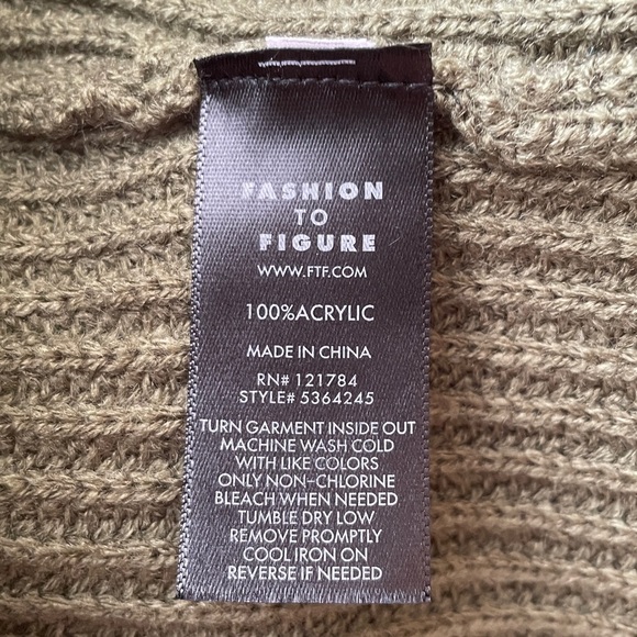 Fashion to Figure Sweater/Dress/Cardigan. Green. Size 2 - Picture 5 of 7